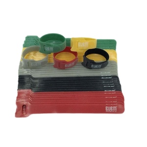 Correas de sujeción reutilizables de doble cara, coloridas, de nailon con gancho y bucle, para sujetar cables, con logotipo personalizado, fáciles de usar. - Product Image 2