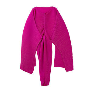 Vestido plisado irregular 2024 vestido chal plisado Oriente Medio suelto de talla grande vestido elegante y modesto para mujer - Product Image 6