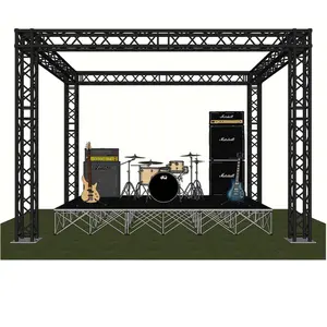 Portable Small Stage Box Block Corner Aluminum Stage Truss With Stage Platform