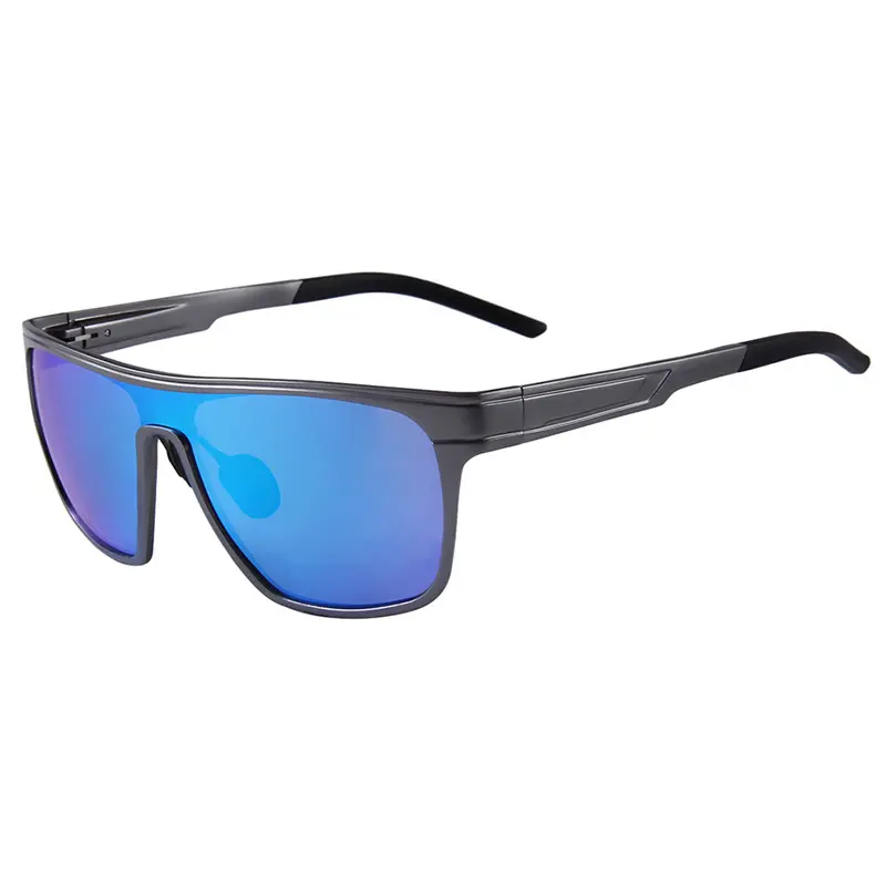 Gafas de Sol de aluminio y magnesio con montura integrada, gafas de sol polarizadas con montura grande, gafas deportivas al por mayor