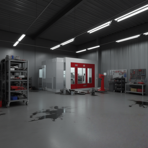 Cabina <span class=keywords><strong>de</strong></span> Pintura Automotriz <span class=keywords><strong>de</strong></span> Alta Temperatura con Quemador Diésel, Iluminación LED, Ventilador Centrífugo, 80°C <span class=keywords><strong>de</strong></span> Temperatura <span class=keywords><strong>de</strong></span> Horneado, Certificación CE - Product Image 2