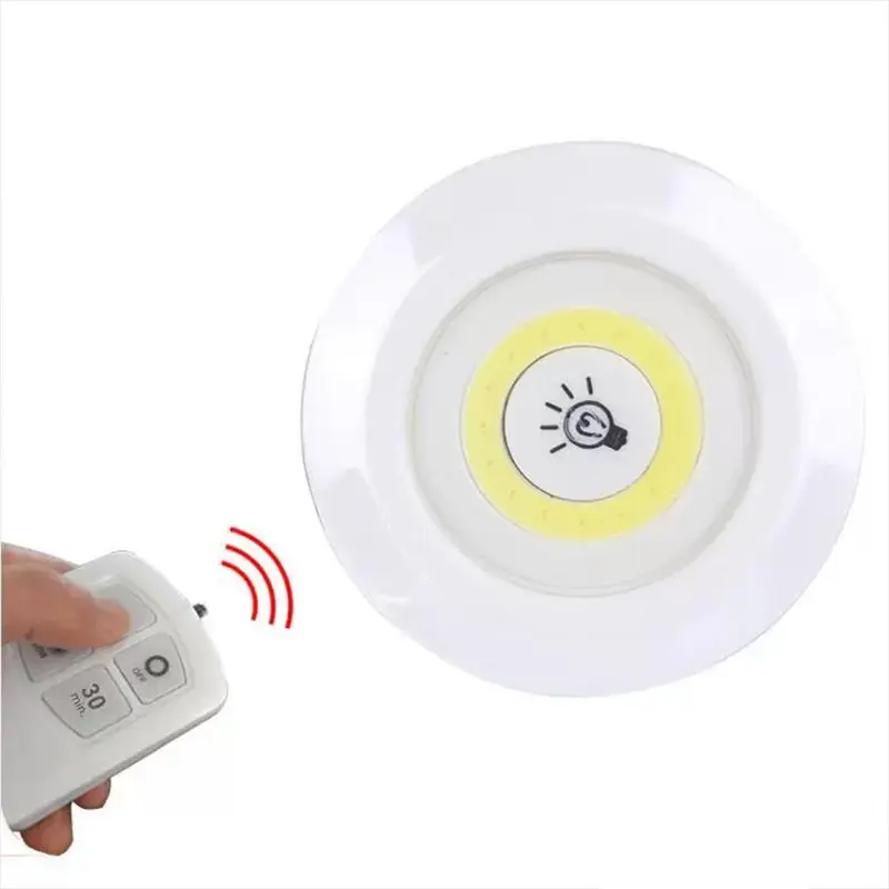 Modern Design LED Wireless under Cabinet Light for Bedroom Remote Control Dimmable Wardrobe Night Lamp