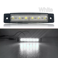 Luz lateral Superfina de 12V para camiones, 6 luces LED de señalización, luz azul, rojo, amarillo, verde, Blanca