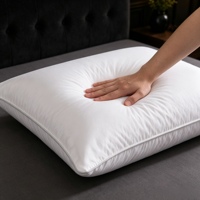 Oreiller de luxe personnalisé avec logo, 95% duvet d'oie, housse en coton blanc, régulateur de température, soutien doux, pour dormeurs sur le côté/dos