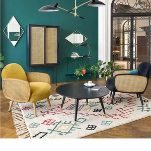 <span class=keywords><strong>Poltrona</strong></span> Lounge in Rattan Nordico, Sedia Decorativa in Legno Massello, <span class=keywords><strong>Poltrona</strong></span> Intrecciata a Mano per Soggiorno o Balcone - Product Image 4