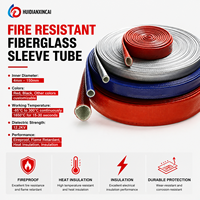 Manchon de protection ignifuge en fibre de verre enduit de silicone, résistant aux hautes températures 260°C, pour câbles de protection anti-feu 10-20kV pour voitures de course