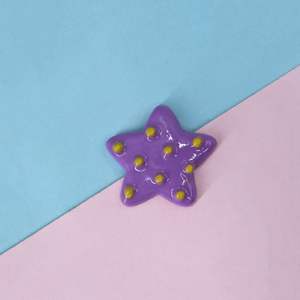 Molde de resina de estrella de cinco puntas de punto ondulado, reverso plano pintado a mano ecológico para DIY, joyería de crema, horquilla para teléfono móvil, Navidad - Product Image 3