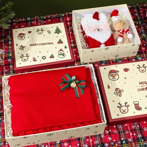 New Christmas Santa-themed Large Gift <strong>Box</strong> Specialty Paper Cardboard Die-Cut Scarf Thermal <strong>Mug</strong> Lid-and-Base <strong>Box</strong> for Holiday - Product Image 2