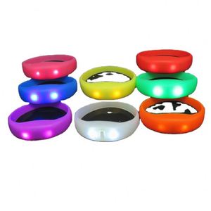 Custom Logo LED Full Silicone Glow Bracelet Concert Glow Wristband Cheering Prop Glow Wristband - Product Image 1