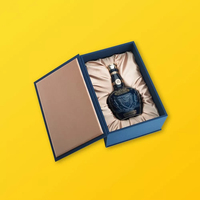 Boîte-cadeau écologique et recyclable pour flacon de parfum rectangulaire avec logo personnalisé, étui rigide à rabat magnétique en matériaux recyclés