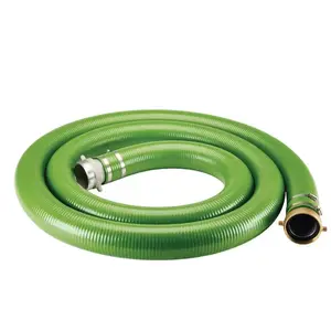 2 "ID 20FT verde PVC tubo di aspirazione acqua pompa acqua tubo flessibile con perno Lug pompa noleggio e costruzione disidratazione