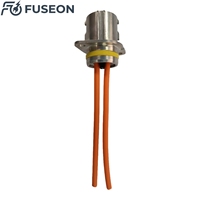 Rakitan Kabel Konektor Tegangan Tinggi EV Kustom dengan Casing Logam IP67, Seal O-Ring, Terminal Spade, Kawat Hitam Tembaga, Pabrik OEM