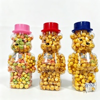 Popcorn en gros en conserve en forme d'ours de 128 grammes. Collations créatives pour enfants, fournisseur OEM de marque privée, usine de pop-corn