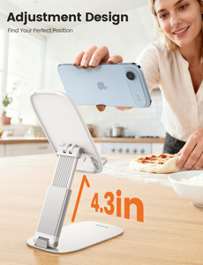 Support de téléphone pliable de poche Lamicall STDP03 OEM, ultra fin, support de bureau portable, support de téléphone portable réglable en hauteur, pour les voyages - Product Image 2