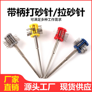 <b>Abrasive</b> Cleaning Brush With Handle For Burnishing Metal Surface Treatment <b>Tool</b> - Product Image 5