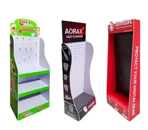 Siêu thị sàn nhựa Rack hiển thị với Hooks cho bàn chải đánh răng và kem đánh răng - Product Image 2