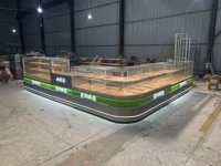 Maßgefertigte Luxus-Bäckereivitrine mit LED-Beleuchtung, Robuste Umweltfreundliche Langlebige 3-stufige Glas/Plexiglas-Vitrine für Einzelhandelsgeschäfte