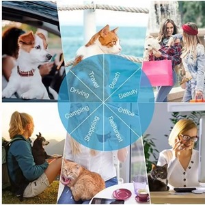 Free Sample Pet <b>Carrier</b> 4 Sides Expandable Pet <b>Carrier</b> <b>Soft</b>-Sided Dog <b>Cat</b> <b>Carrier</b> Travel Bag with Shoulder Strap Fleece Pet - Product Image 4