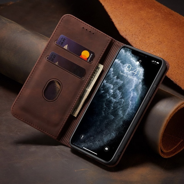 Premium Luxury Magnetic Leather PU Flip Wallet Cell Phone Case With Card Slot Holder for iPhone 11 12 13 14 15 16 for huawei
