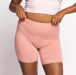 China Hersteller Soft Certified Organic Cotton Fabric Mid-Oberschenkel Stretch Elastic Waist band Damen Länge High Rise Boxer - Product Image 3