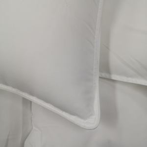 Hôtel et hôpital blanc 100% coton Standard Queen et King Size Percale Down Proof Pillow Shell avec gousset et passepoil - Product Image 4