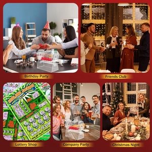 Trasparenza personalizzata scatola della lotteria in acrilico Lucite tamburo della lotteria con manico per Bingo lotteria <span class=keywords><strong>Tombola</strong></span> Home Office Party Club - Product Image 6
