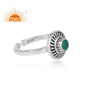 Round Green Onyx <b>Set</b> <b>Ring</b> Gemstone Jewelry Supplier Handmade Antique <b>Sterling</b> <b>Silver</b> 925 <b>Ring</b> - Product Image 6