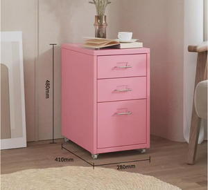 <b>Small</b> Multi-Layer Iron Locker for Home Nail Salon Beauty Shop Bedroom Living Room Clip Locker Convenient Bedside <b>Table</b> Features - Product Image 1