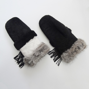 En gros personnalisé <span class=keywords><strong>pas</strong></span> <span class=keywords><strong>cher</strong></span> <span class=keywords><strong>mitaine</strong></span> hiver gants en cuir en peau de mouton femme - Product Image 3