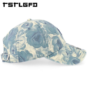Casquettes de sport structurées à 6 panneaux avec logo personnalisé, imprimé floral, devant rigide, motif vintage, en toile, toutes saisons, vente en gros, fabricant - Product Image 4