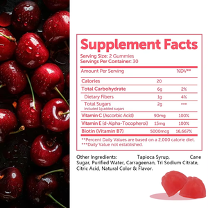 Factory Customization Gummies with High Potency Biotin Support Hair Skin Nails Development Gummy Candy - Product Image 2