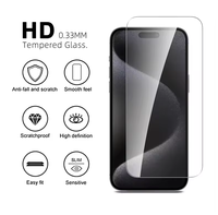 Verre trempé transparent 2.5D 9H en gros pour iPhone 16 15 14 Pro, protection d'écran au prix d'usine pour iPhone 15 14 13 17 18 Pro Max
