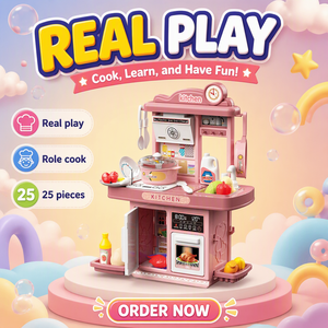 Wholesale <strong>Pink</strong> Kids Toy <strong>Kitchen</strong> <strong>Play</strong> Set, Premium Pretend <strong>Play</strong> Cooking Toys B2B Sourcing Only - Product Image 2