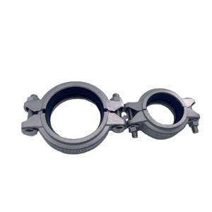 Thép không gỉ 304 phụ kiện đường ống cứng nhắc khớp nối Tri kẹp ferrule rãnh linh hoạt đôi bu lông ống ống rãnh khớp nối kẹp - Product Image 1