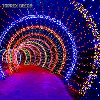 Arches lumineuses décoratives musicales intelligentes à LED RVB avec contrôle DMX programmable pour l'extérieur, motif lumineux de Noël