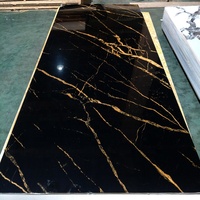Panneau mural en PVC UV effet marbre brillant, imperméable, pour décoration intérieure, style classique