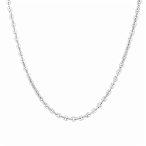 Chaîne Lariat Robuste et Solide en Platine Blanche Pt950, Maillons Lisses en Forme de D, Style Minimaliste Unisexe, Cadeau Idéal, Platine Lourde - Product Image 5
