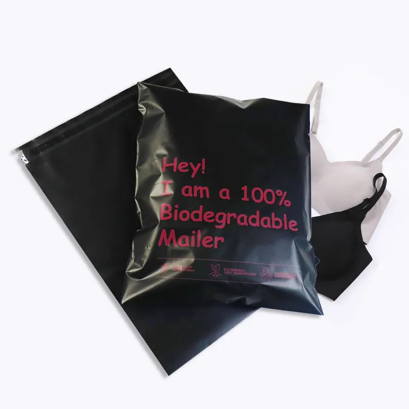 Biologisch Afbreekbare Zelfklevende Verzegelde Logo Envelop Plastic Postverpakking Op Maat Gemaakte Poly Mailertas Voor Kleding