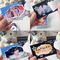 Carte de vœux découpée sur mesure en forme de boîte mystère, en carton holographique brillant, pour collection de fans Kpop