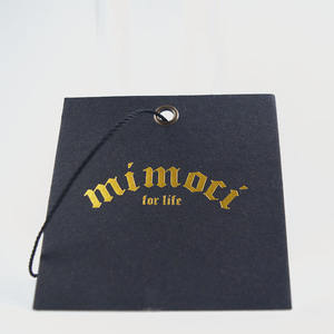 Étiquette de vêtement en papier de haute qualité, personnalisable avec impression et estampage, nouveau design tendance - Product Image 2