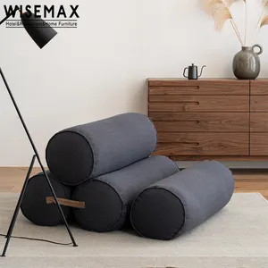 WISEMAX Furnitur Rumah Tangga, Penjualan Paling Laris, Furnitur Rumah, Modern, Santai, Bentuk L, Spons Silinder, Kain Pelapis, Kursi Santai