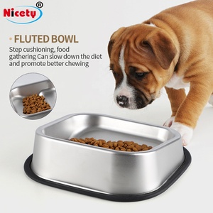 Mangkuk Makanan Hewan Peliharaan Stainless Steel Hot <span class=keywords><strong>2026</strong></span> Slow Food Bowl Desain Baru Logo Kustom untuk Melindungi Tulang Leher Hewan Peliharaan - Product Image 6