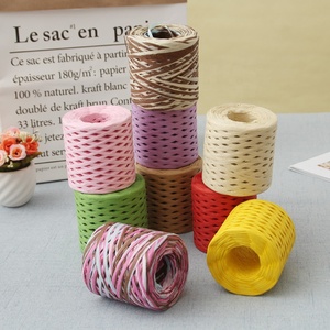 China DIY artesanía deportes entretenimiento vacaciones Navidad regalo caja embalaje rafia papel cinta cordel cuerdas rollos decoraciones - Product Image 3