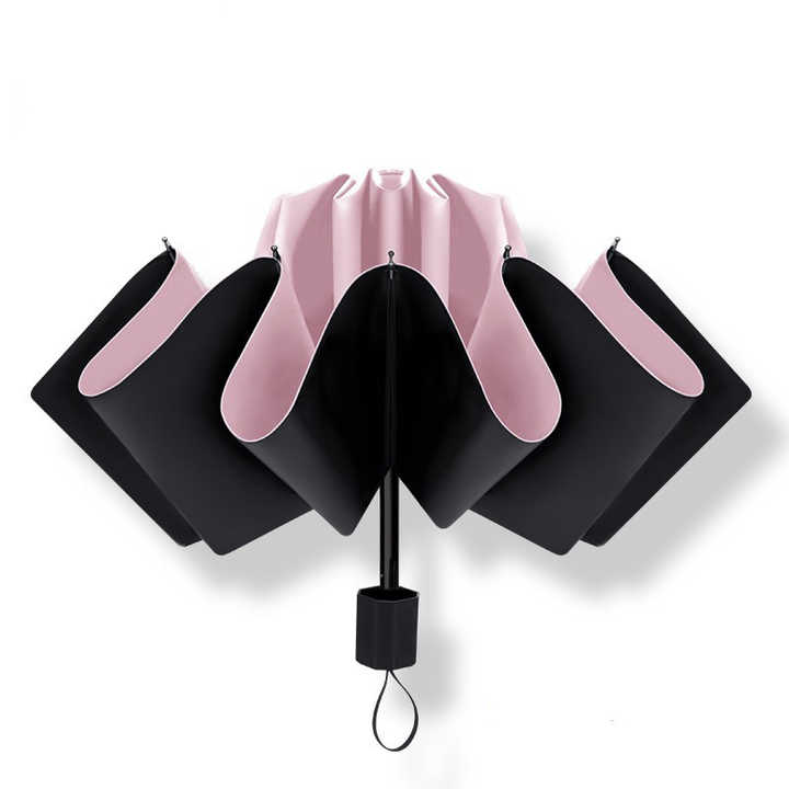 Manual 8-Rib Thickened UV Protection Reversible Umbrella for Sun & Rain with Customization Service