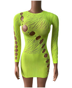 Gaun Prom berlian wanita, pakaian klub Hollow Out butik ukuran bebas - Product Image 5