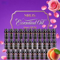MRUlS 100% Pure Vegan Natural Plant Extract Essential Oils Diffuseurs Set 32/64/128 pièces Bois d'agar comprenant pamplemousse lavande