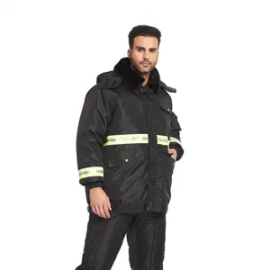 Chaqueta reflectante de invierno para trabajo al aire libre, abrigo grueso de talla grande para hombre, ropa de almacenamiento en frío para habitación y congelador