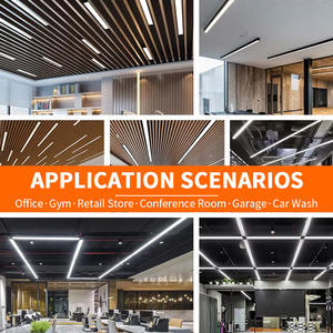 ไฟ LED เชิงพาณิชย์  โคมไฟ LED แบบเส้นตรงเหล็กดัด  โคมไฟ LED แบบเส้นตรงสำหรับโรงยิมและสำนักงาน  ขายส่ง - Product Image 4