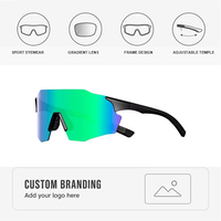 Lunettes de soleil sportives personnalisées avec logo, protection UV400, polarisées, pour le cyclisme, la conduite, verres miroir, matériau OEM, pour la pêche et la course à pied