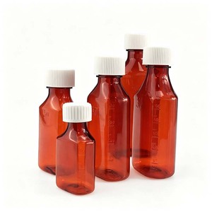 Botella Ovalada de PET <span class=keywords><strong>para</strong></span> Medicamentos Líquidos y Jarabes de 4oz, 6oz y 8oz con Tapa de Rosca a Prueba de Niños, Color Personalizado y Serigrafía - Product Image 1
